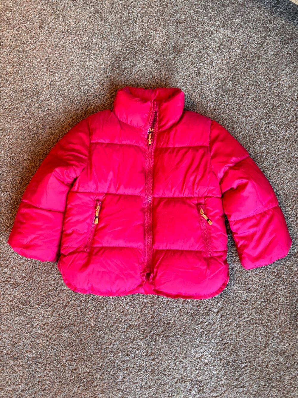 H&M kids winter puffer jacket 5T pink water repellent